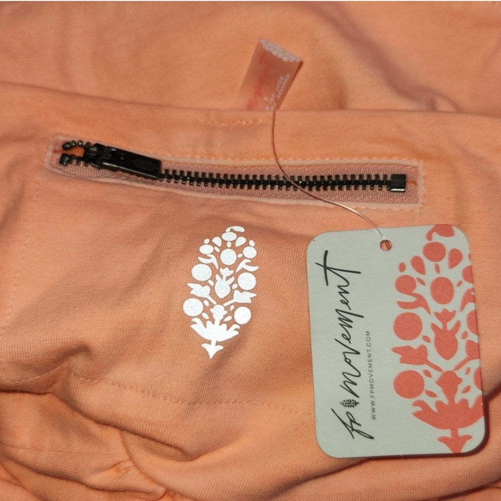 New Free People Hot Shot Strappy Onesie XS Orange Peach Jumpsuit FP Movement NWT - Picture 11 of 14